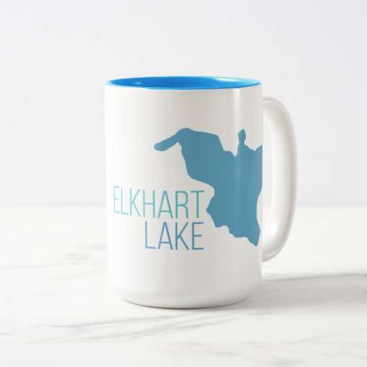 Elkhart Lake, Wisconsin Tweekleurige Koffiemok (Voorkant rechts)
