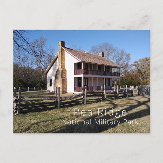 Elkhorn Tavern, nationaal militair park Pea Ridge Briefkaart (Voorkant)