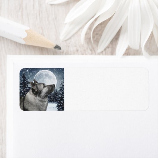 Elkhound retouradreslabel etiket (Insitu)