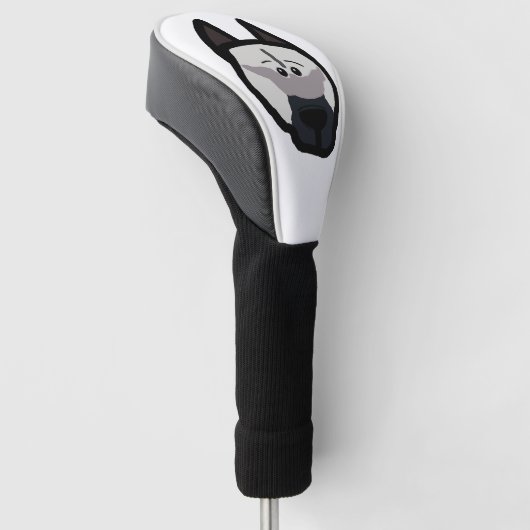elkie dog head golfheadcover (Schuin)
