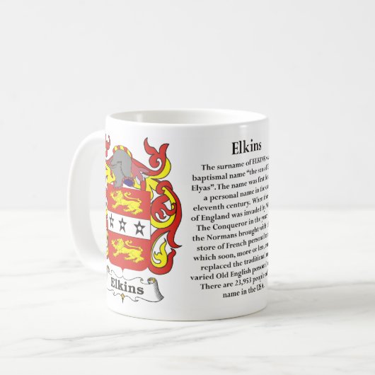 Elkins Family Coat of Arms Mok (Voorkant links)