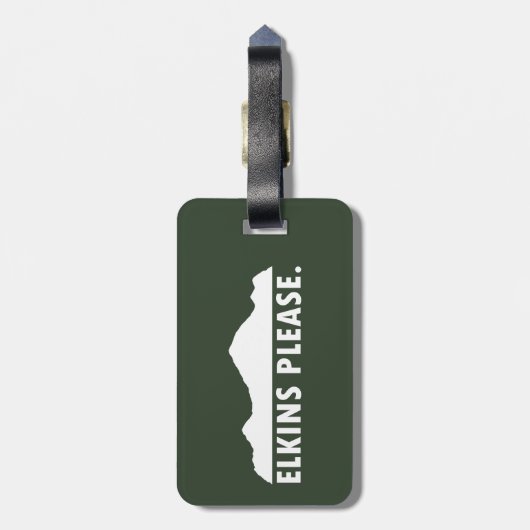 Elkins West Virginia alsjeblieft Bagagelabel (Achterkant verticaal)