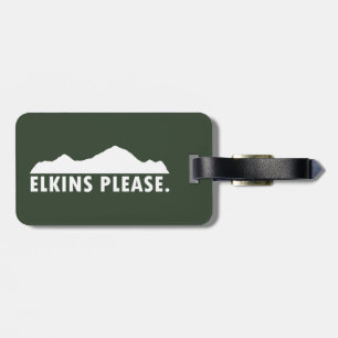 Elkins West Virginia alsjeblieft Bagagelabel