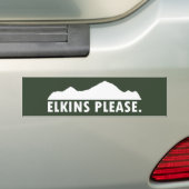 Elkins West Virginia alsjeblieft Bumpersticker (Op auto)