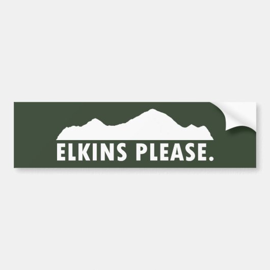 Elkins West Virginia alsjeblieft Bumpersticker (Voorkant)