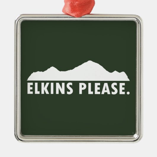 Elkins West Virginia alsjeblieft Metalen Ornament (Voorkant)