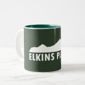 Elkins West Virginia alsjeblieft Tweekleurige Koffiemok (Voorkant links)