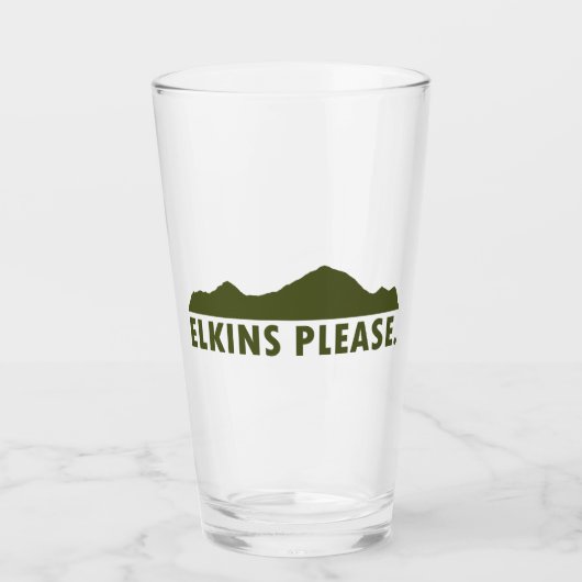 Elkins West Virginia Alstublieft Glas (Voorkant)