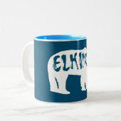 Elkins West Virginia Beer Tweekleurige Koffiemok (Voorkant links)