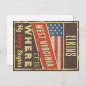 Elkins West Virginia Briefkaart (Voorkant / Achterkant)