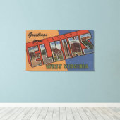 Elkins, West Virginia - Grote Letter-scènes Canvas Afdruk (Insitu (Houten vloer))