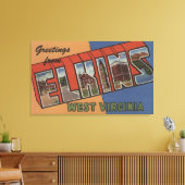 Elkins, West Virginia - Grote Letter-scènes Canvas Afdruk (Insitu (Woonkamer))