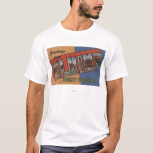 Elkins, West Virginia - Grote Letter-scènes T-shirt