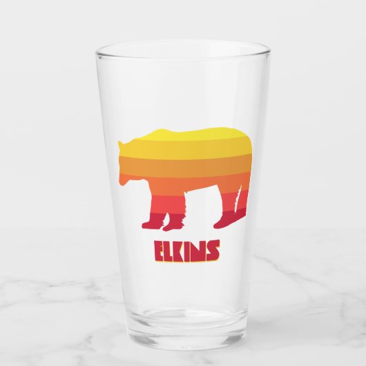 Elkins West Virginia Rainbow Beer Glas (Voorkant)
