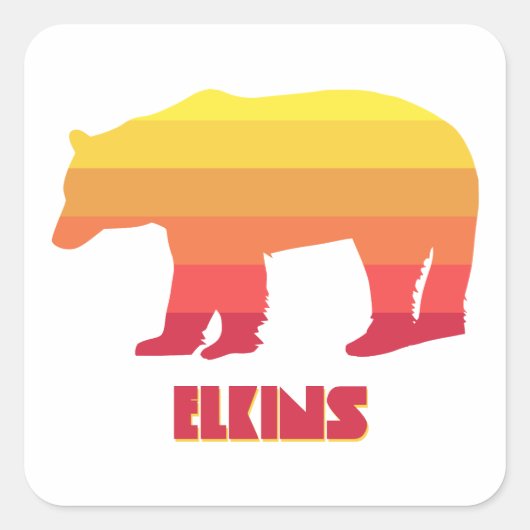 Elkins West Virginia Rainbow Beer Vierkante Sticker (Voorkant)