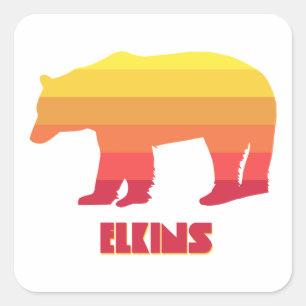 Elkins West Virginia Rainbow Beer Vierkante Sticker