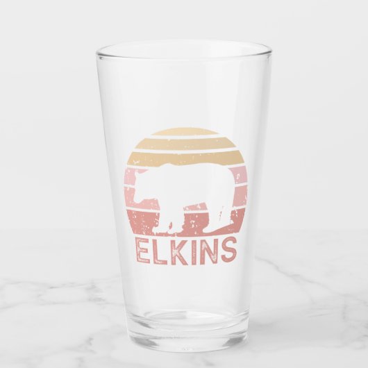 Elkins West Virginia Retro Beer Glas (Voorkant)