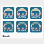 Elkins West Virginia Retro Beer Vierkante Sticker (Vel)