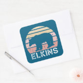 Elkins West Virginia Retro Beer Vierkante Sticker (Envelop)