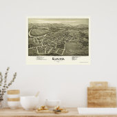 Elkins, WV Panoramic Map - 1897 Poster (Keuken)