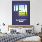 Elko County Nevada-kaart Canvas Afdruk (Insitu (Slaapkamer))