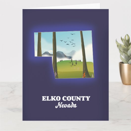 Elko County Nevada-kaart Kaart (Kleine Plant)