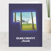 Elko County Nevada-kaart Kaart (Voorkant)