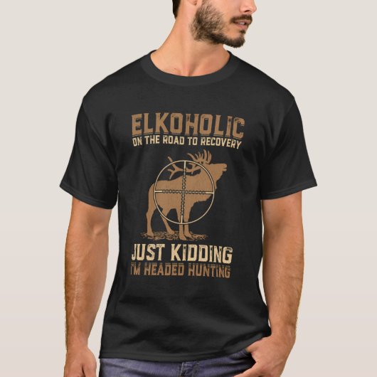 Elkoholic op weg naar herstel Grappige jacht GI T-shirt (Voorkant)