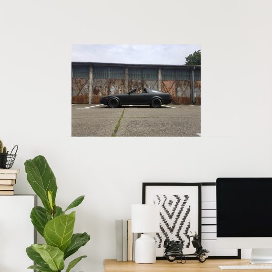 Elkroad Garage Toyota Supra Mk3 Turbo Poster (Thuiskantoor)