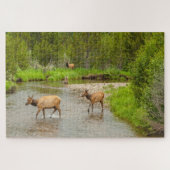 Elks door de Colorado Legpuzzel (Horizontaal)