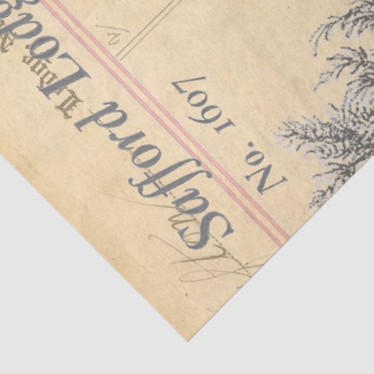 Elks Ephemera Tissue Paper Tissuepapier (Detail)