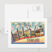 Elkton Maryland MD Old Vintage Travel Briefkaart- Briefkaart (Voorkant / Achterkant)