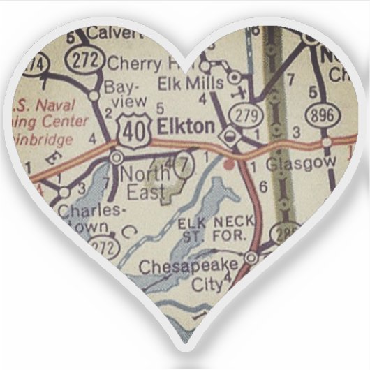 Elkton Maryland Sticker (Voorkant)