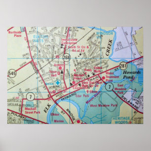 Elkton, MD  Map Poster