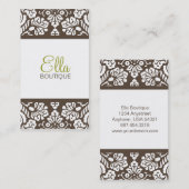 Ella #4 Bruin Damask Chic Visitekaartje (Voorkant / Achterkant)