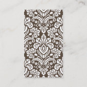 Ella #5 Bruin Damask Chic Visitekaartje (Achterkant)