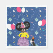 Ella B. Jenkins party servet blauw (Voorkant)