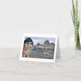 Ella Bella Banana, het Louvre, Parijs, Frankrijk Bedankkaart