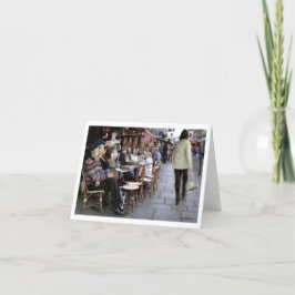 Ella Bella Banana in een Parijse café Bedankkaart