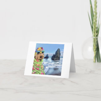 Ella Bella Banana over Californische kust Bedankkaart