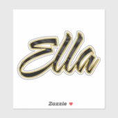 Ella black gold Lettering Aufkleber Sticker (Vel)
