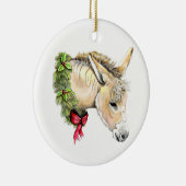 Ella de Kerst-ezel Keramisch Ornament (Rechts)