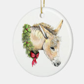 Ella de Kerst-ezel Keramisch Ornament (Links)