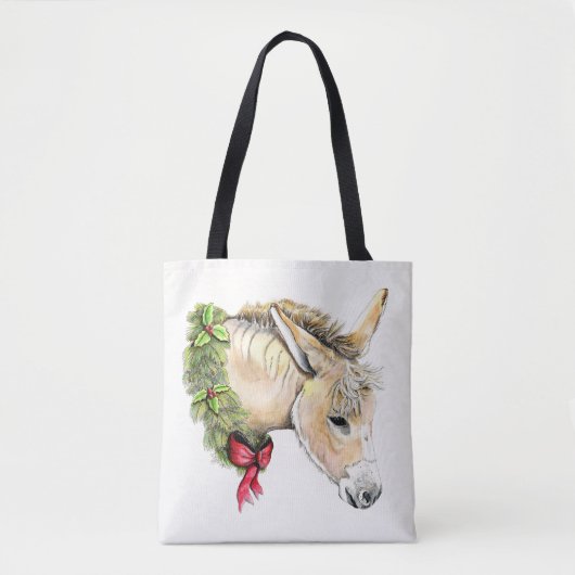 Ella de Kerst-ezel Tote Bag (Voorkant)