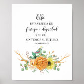 Ella esta vestida de fuerza y dignidad Póster Poster (Voorkant)