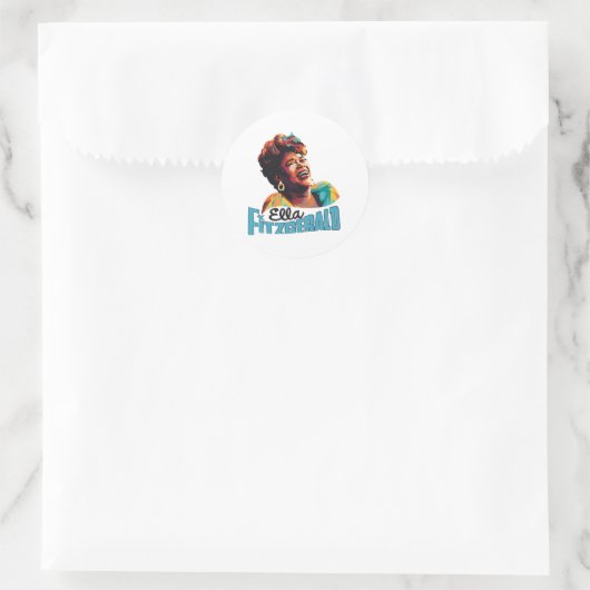 Ella Fitzgerald Ronde Sticker (Tas)