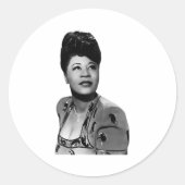 Ella Fitzgerald Ronde Sticker (Voorkant)