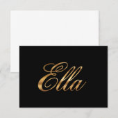 Ella gold Design Lettering Karte (Voorkant / Achterkant)