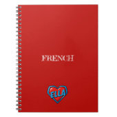 Ella Heart Red Notitieboek (Voorkant)