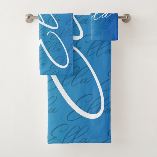 Ella Herhalende Naam Patroonontwerp Bad Handdoek (Insitu)